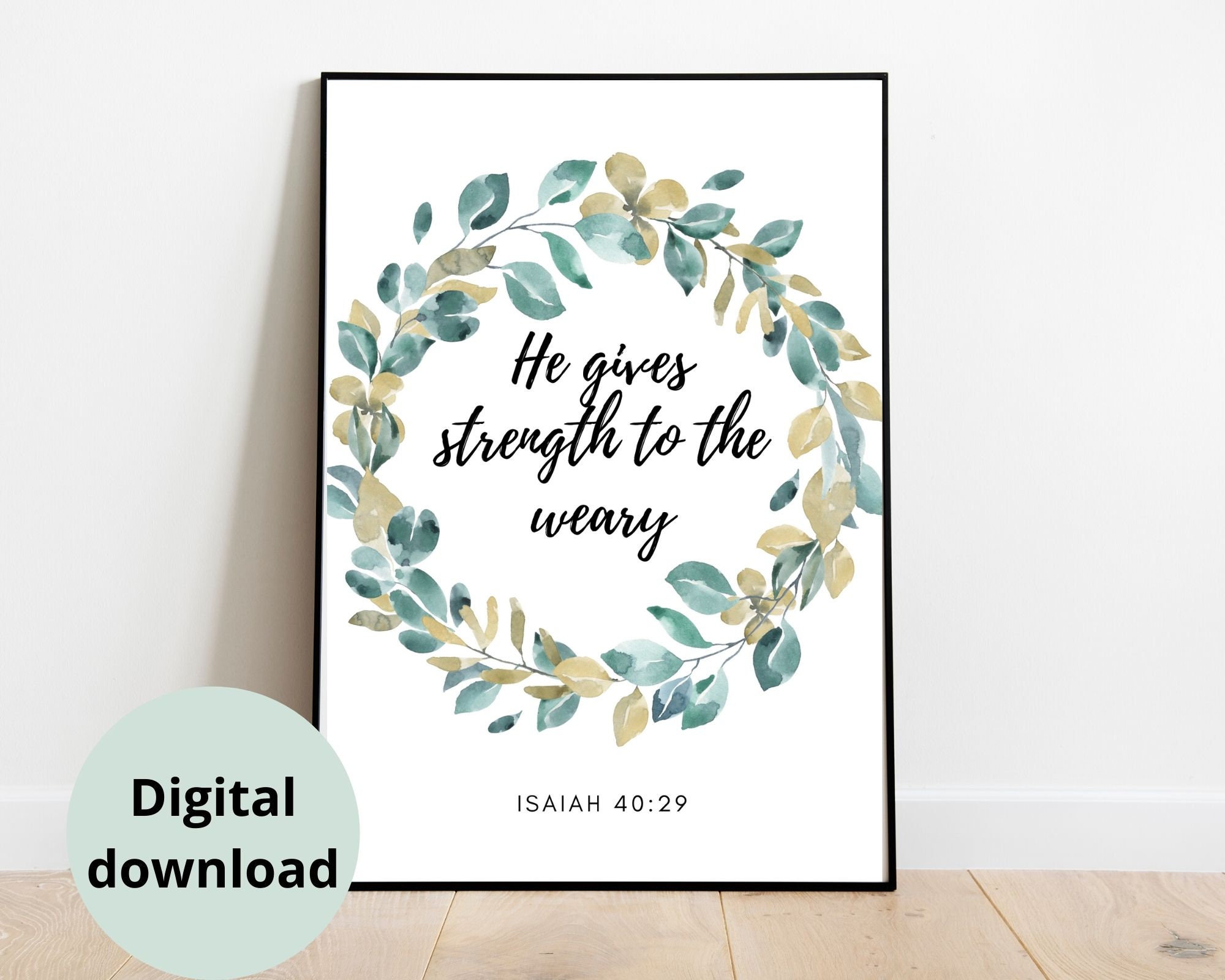 Printable bible verse wall art scripture wall art frame Etsy.de