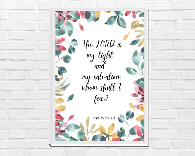 Printable bible verse wall art scripture wall art frame - Etsy España