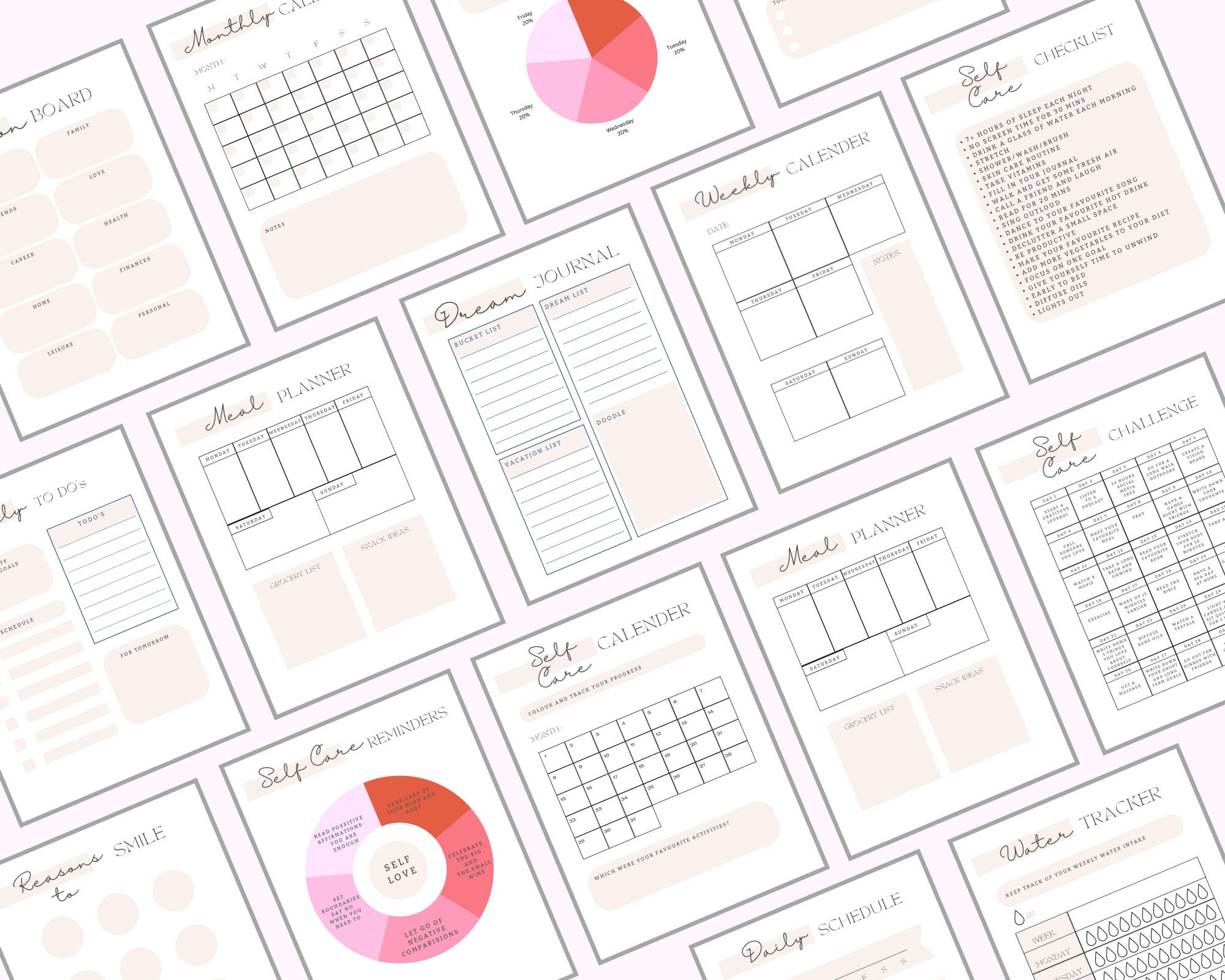 Daily Activity Planner Mental Health