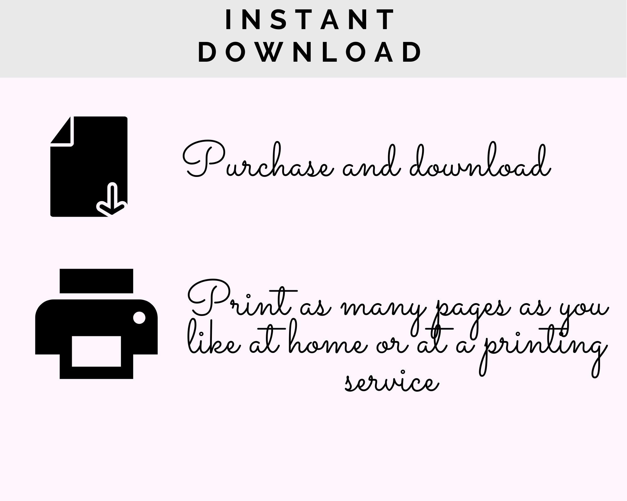 Budget tracker printable downloadable budget template finance tracker