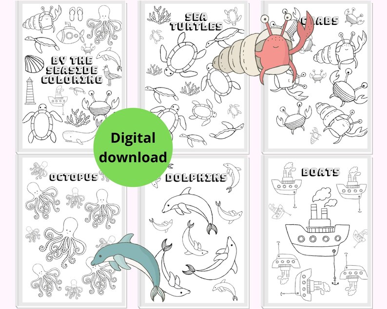 Printable Coloring Pages for Kids Coloring Pages Bundle Etsy