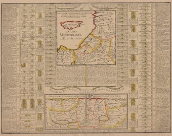Kings of ISRAEL and JUDAH Genealogy Old Map - 1723 - Kingdom - Ancient Holy Promised Land Bible Judea Canaan - Instant Digital Download - M8