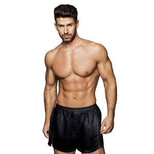 Men's Satin Boxers Shorts Plus Size S - 4XL Underwear