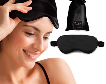 Artisan 27 Momme Mulberry Silk Sleep Mask, Light Blocking, Adjustable Comfort