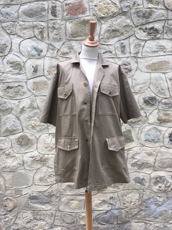 Vintage khaki army overshirt