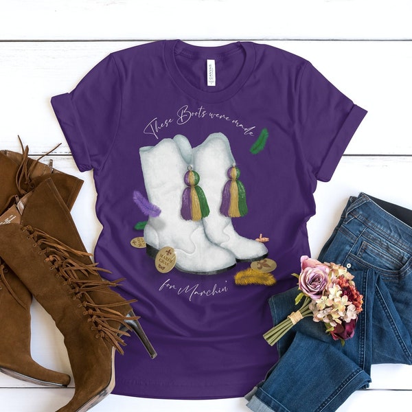 mardi gras boot earrings