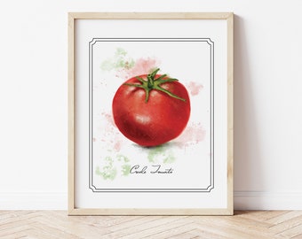 Creole Tomato Watercolor Original Wall Art Digital Download
