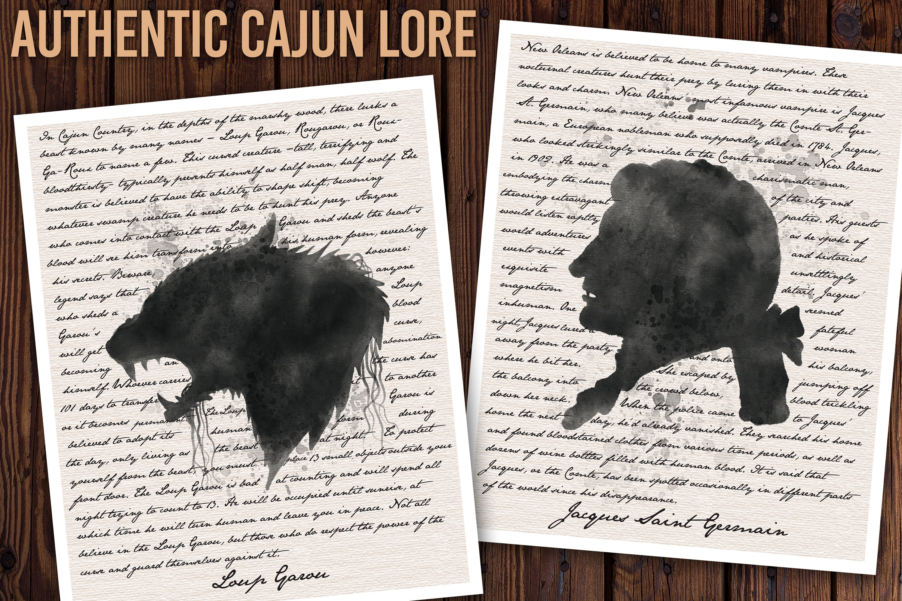 Cajun Folklore Loup Garou, Loup Garou Art, Werewolf Art, Werewolf