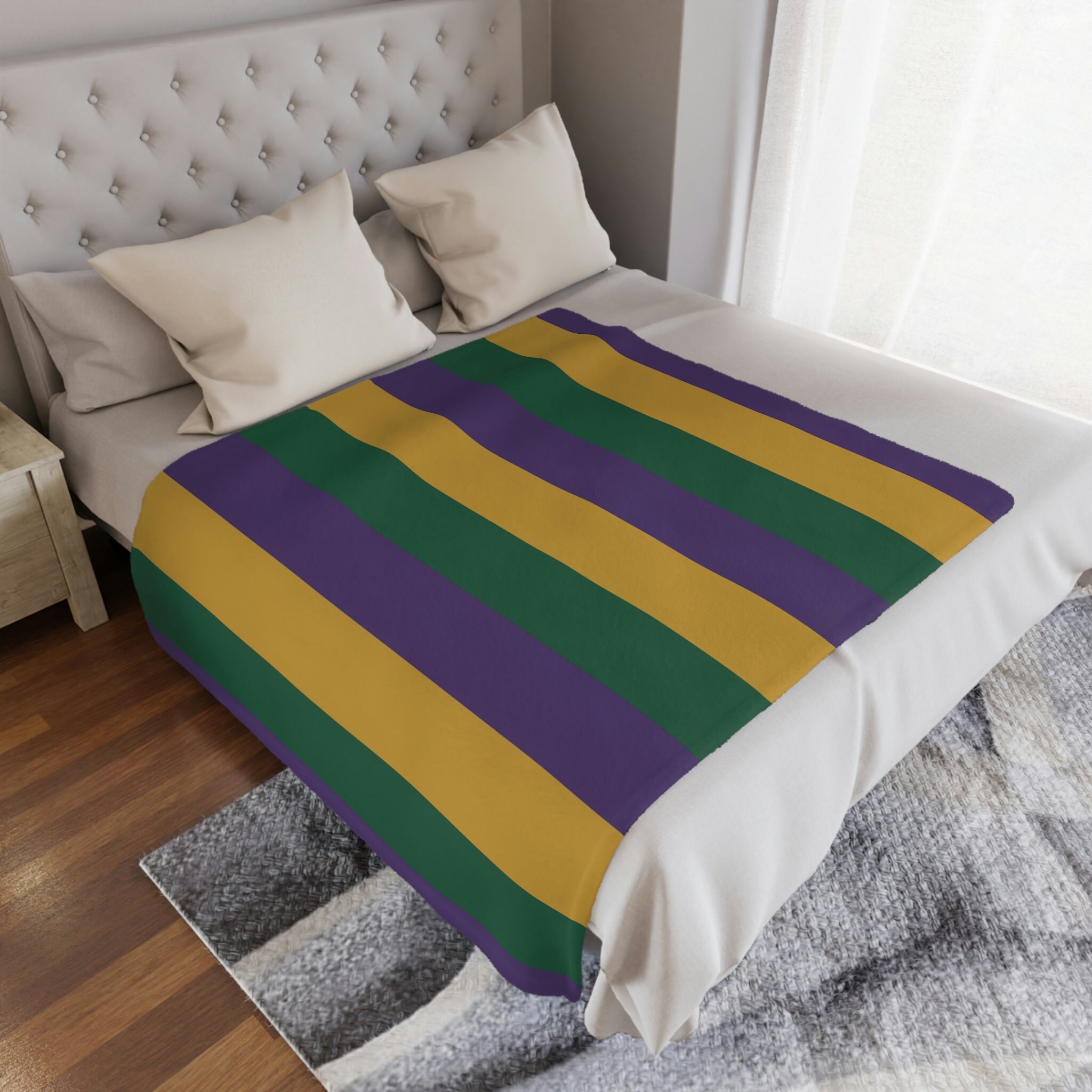 Mardi Gras Flag Blanket main image 1