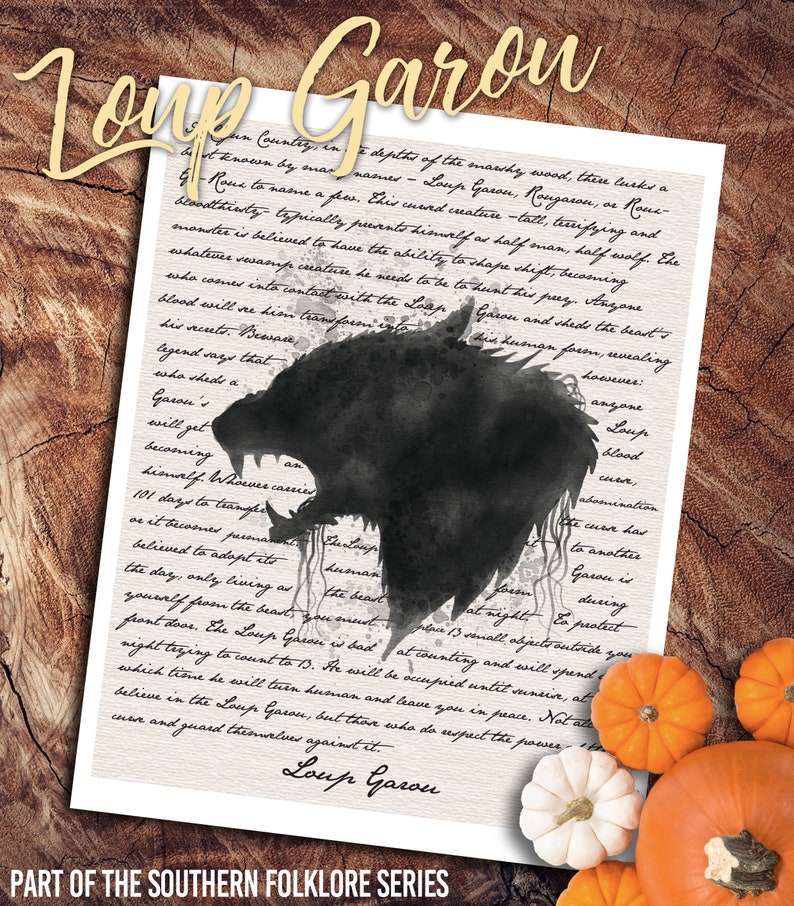 Cajun Folklore Loup Garou Loup Garou Art Werewolf Art Etsy