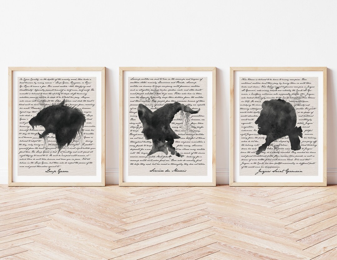 Cajun Folklore Bundle, Witch Art, Loup Garou Art, Vampire Art, Swamp