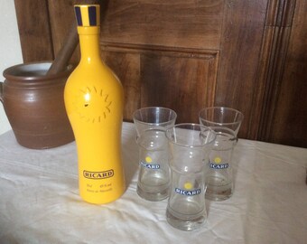 French Ricard Glasses Aperitif Bar Cafe Etsy