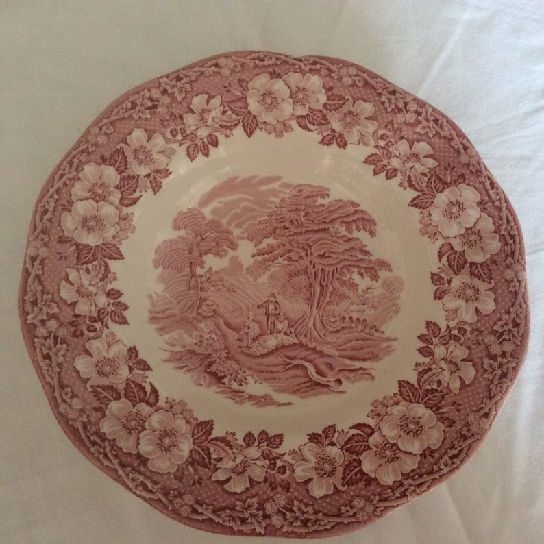 Vintage English Enoch Wedgwood Tunstall LTD Red and White Etsy Vintage English Enoch Wedgwood Tunstall LTD Red and White Etsy