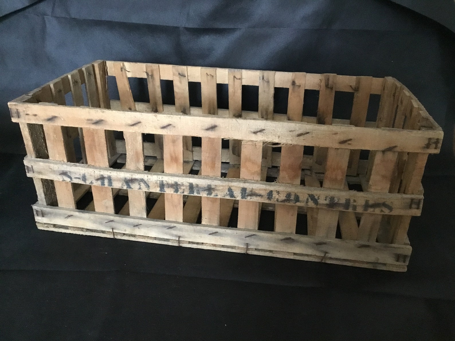 Vintage French Harvest Crate Wooden Harvest Basket Wooden Etsy