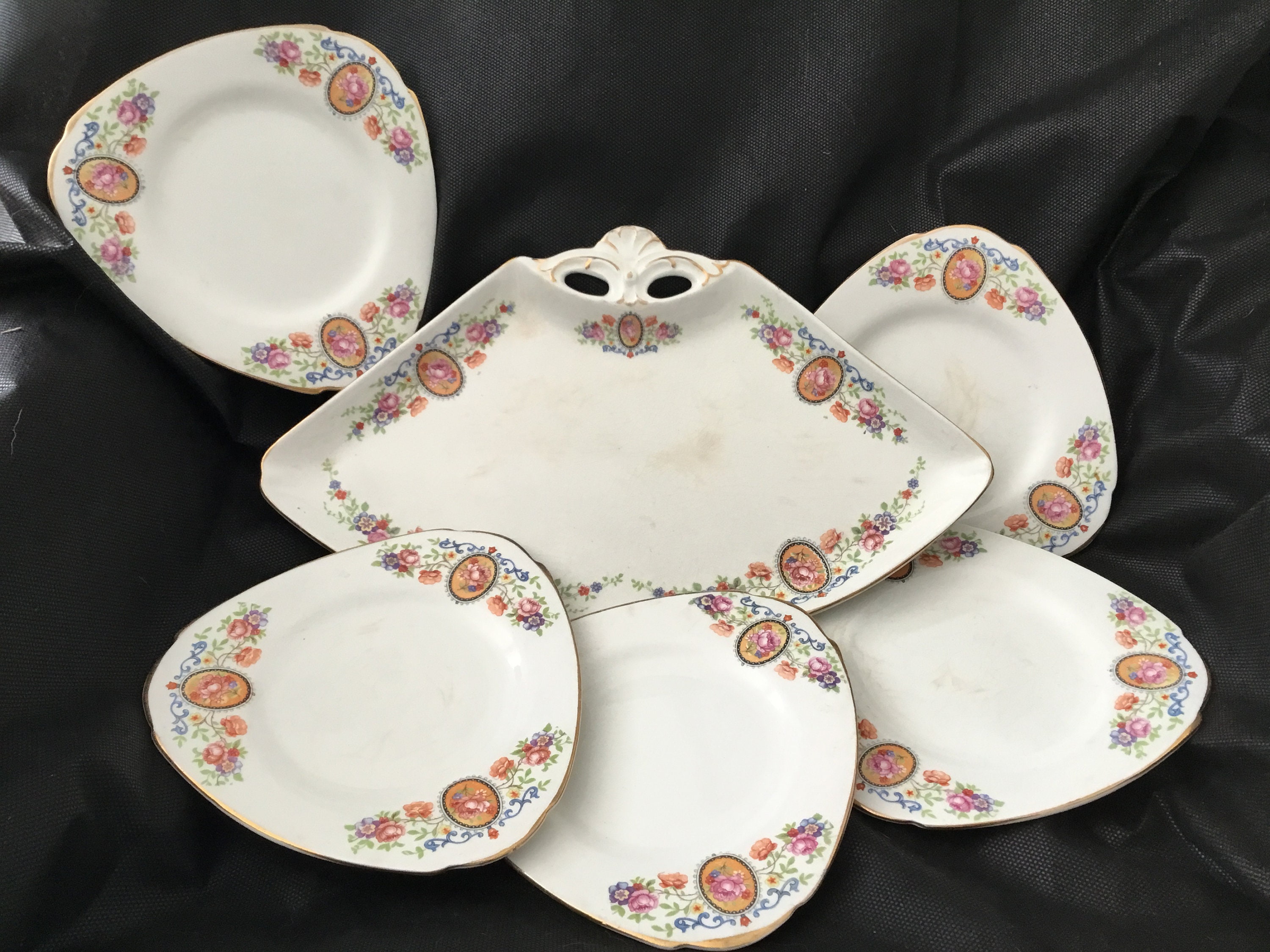 Burleigh Ware Burgess & Leigh Cake/Appetiser Etsy