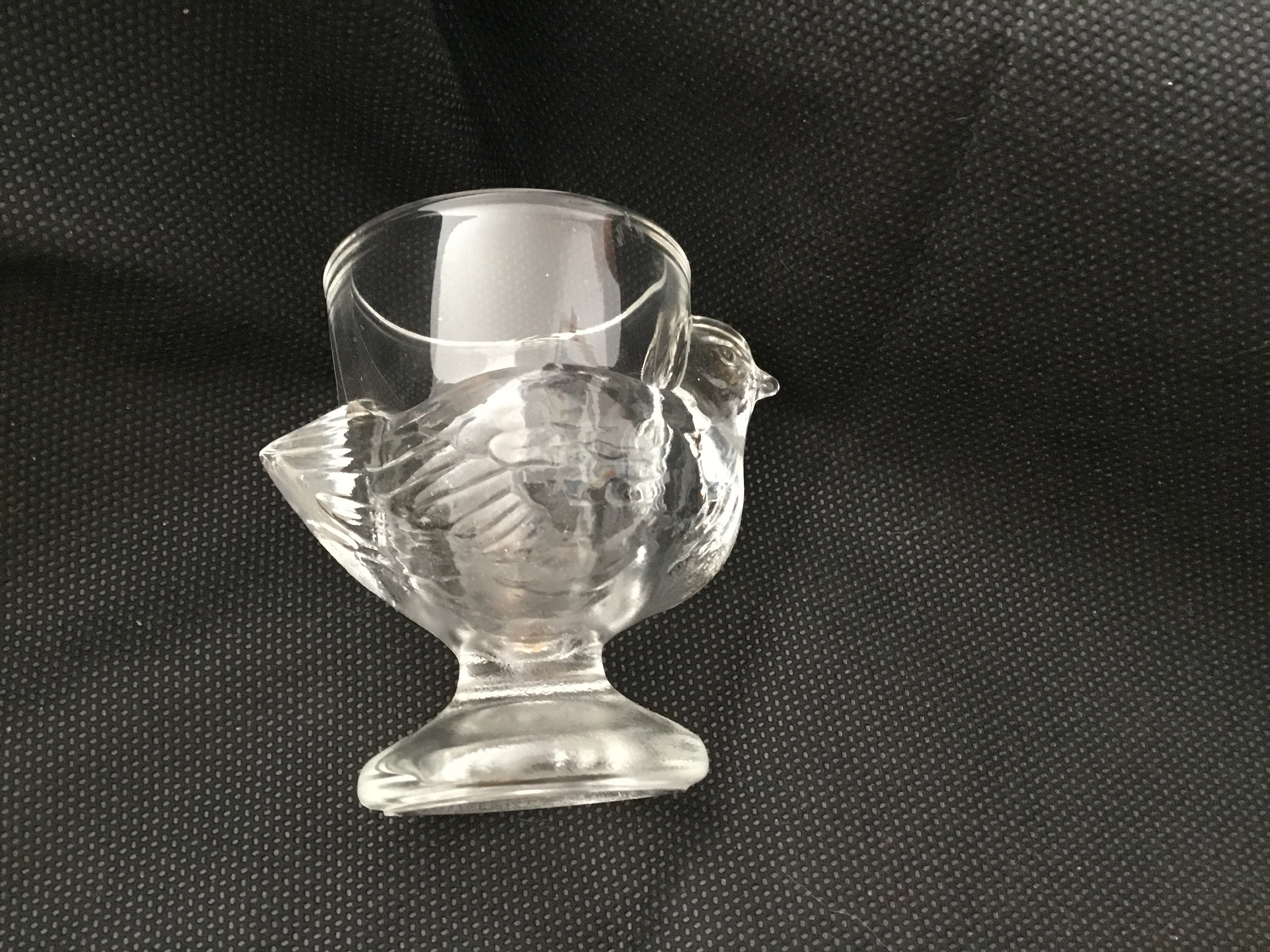 3 vintage French Glass egg cups Chicken glass egg cups Etsy
