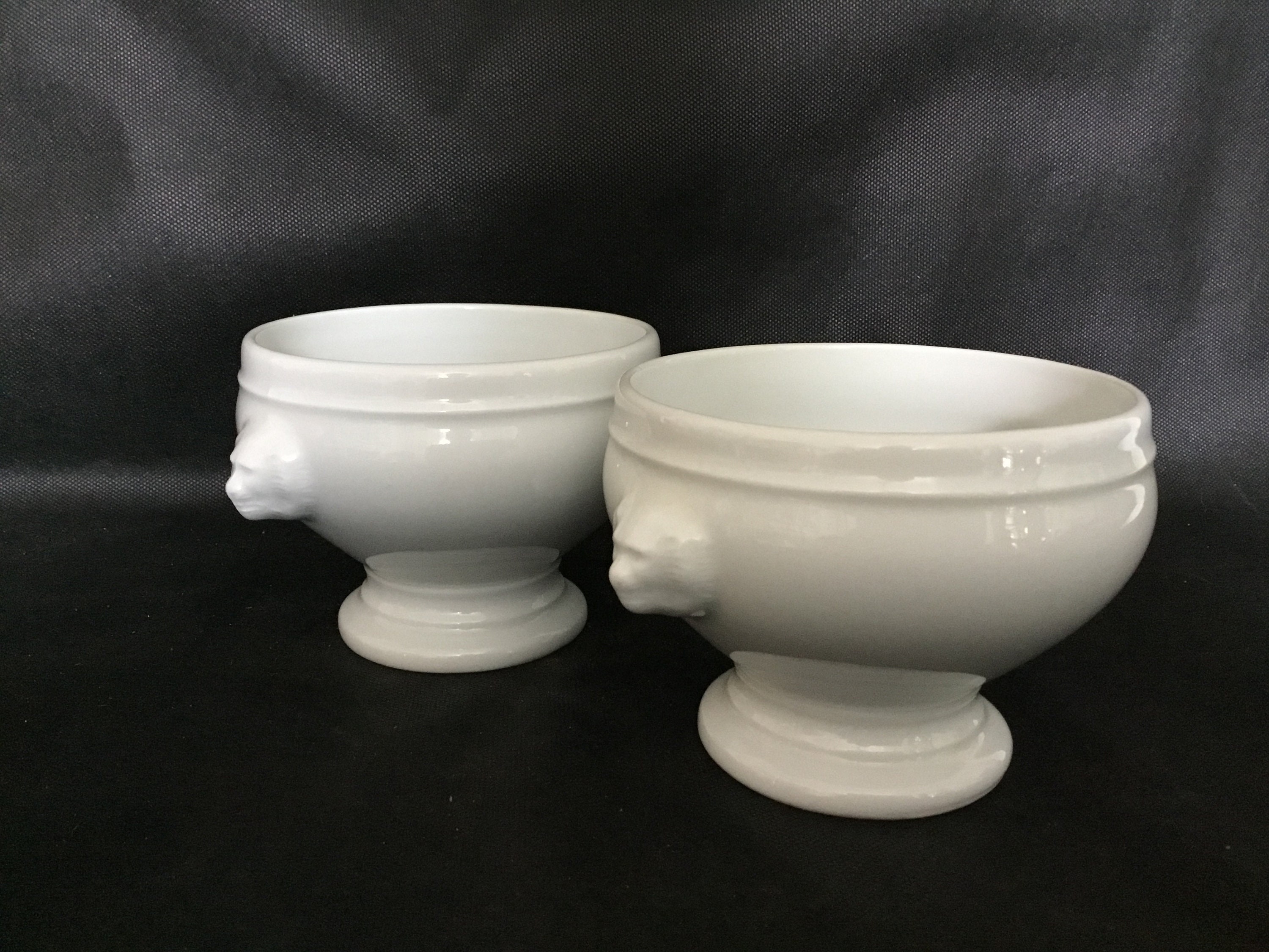 2 APILCO Lions Head Soup Bowls Porcelain Bowls Onion Soup Etsy