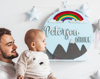 Baby name sign, Nursery name sign, Wooden name sign, Nursery decor, Personalized sign, Custom wood sign, Baby gift