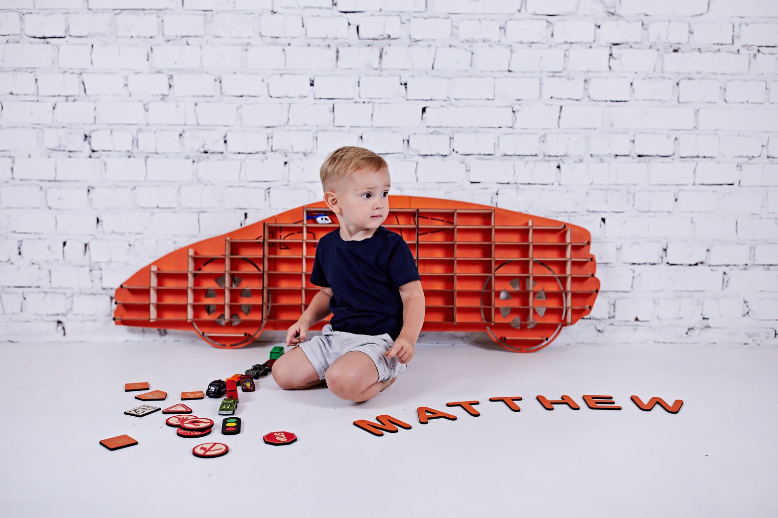 Hot Wheels car parking Toys storage Wooden Toys Shelf Car Etsy