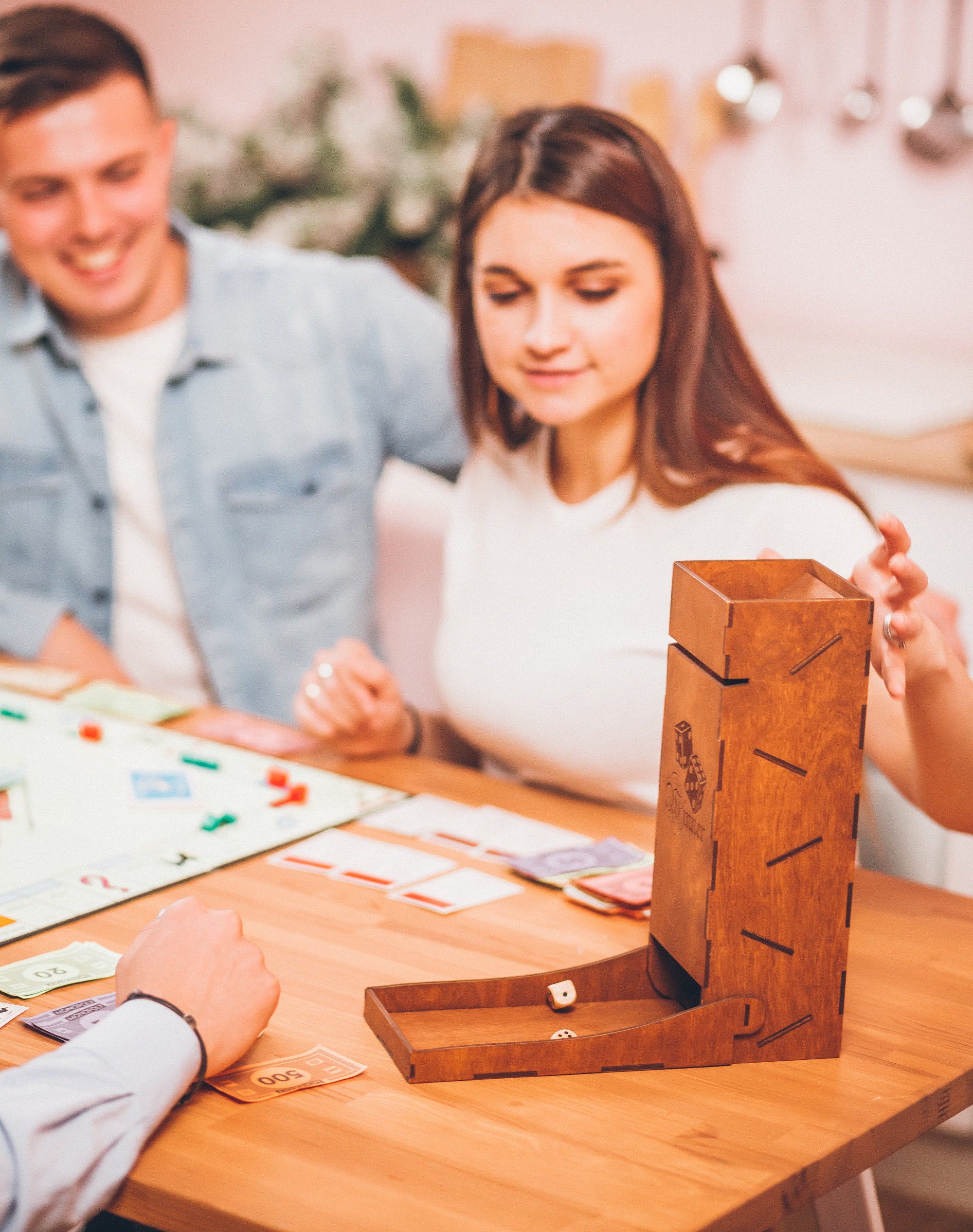 Personalized Dice Tower Dice Tray Board Game Monopoly Dnd Etsy