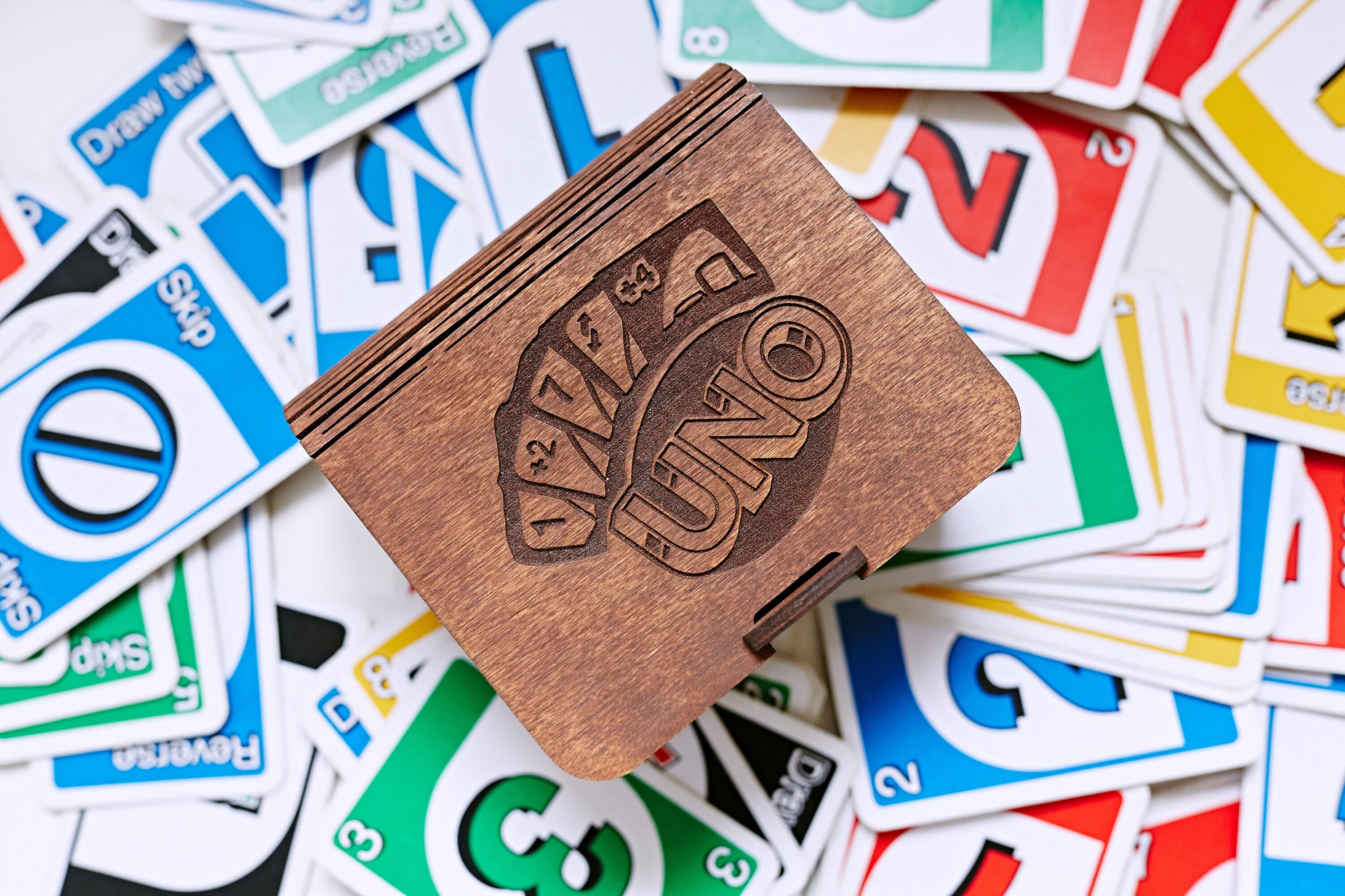 Uno Box Card Game Box Card Box Board Game Accessories Etsy