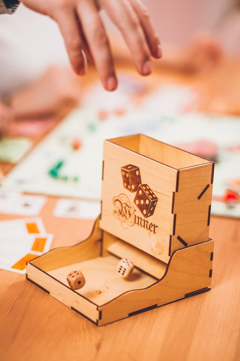 Dice Tower Dice Tray Dnd Dice Tower Board Game Monopoly Etsy