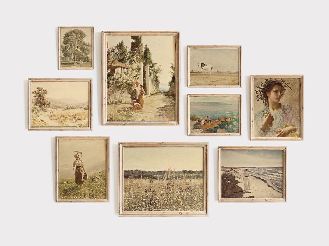 Commercial License Included for Print-on-demand | 100 Vintage Look Classic Paintings - Summer ...