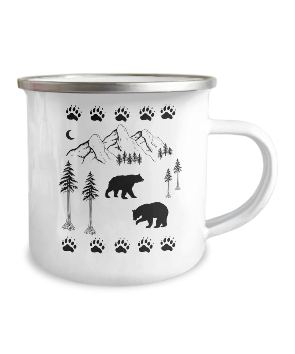 Bear Mountain Camping Mug Wilderness Camping Mug Bear Tracks Etsy.de