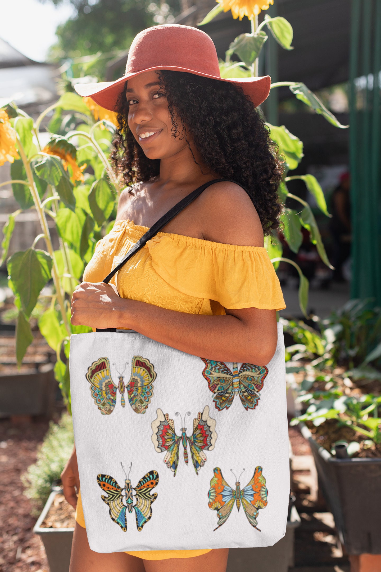 floral reusable grocery bags