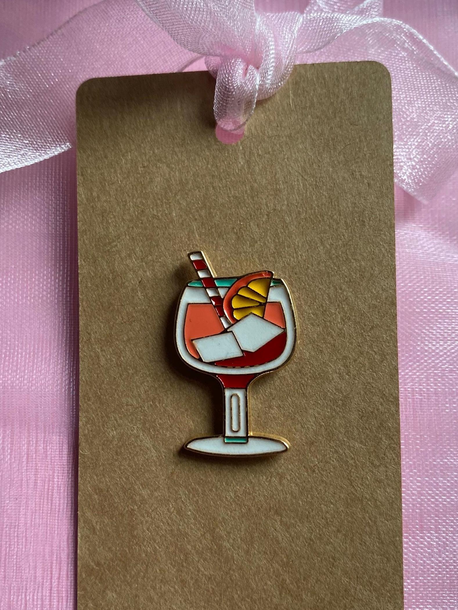 Aperol Cocktail Pin Badge - Etsy UK