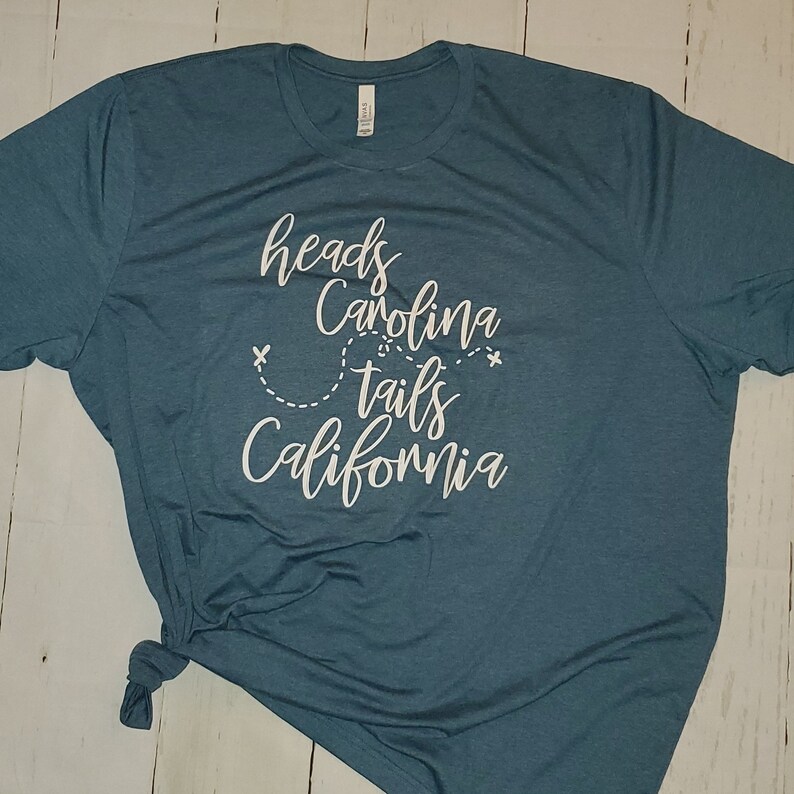 Heads Carolina tails California Etsy