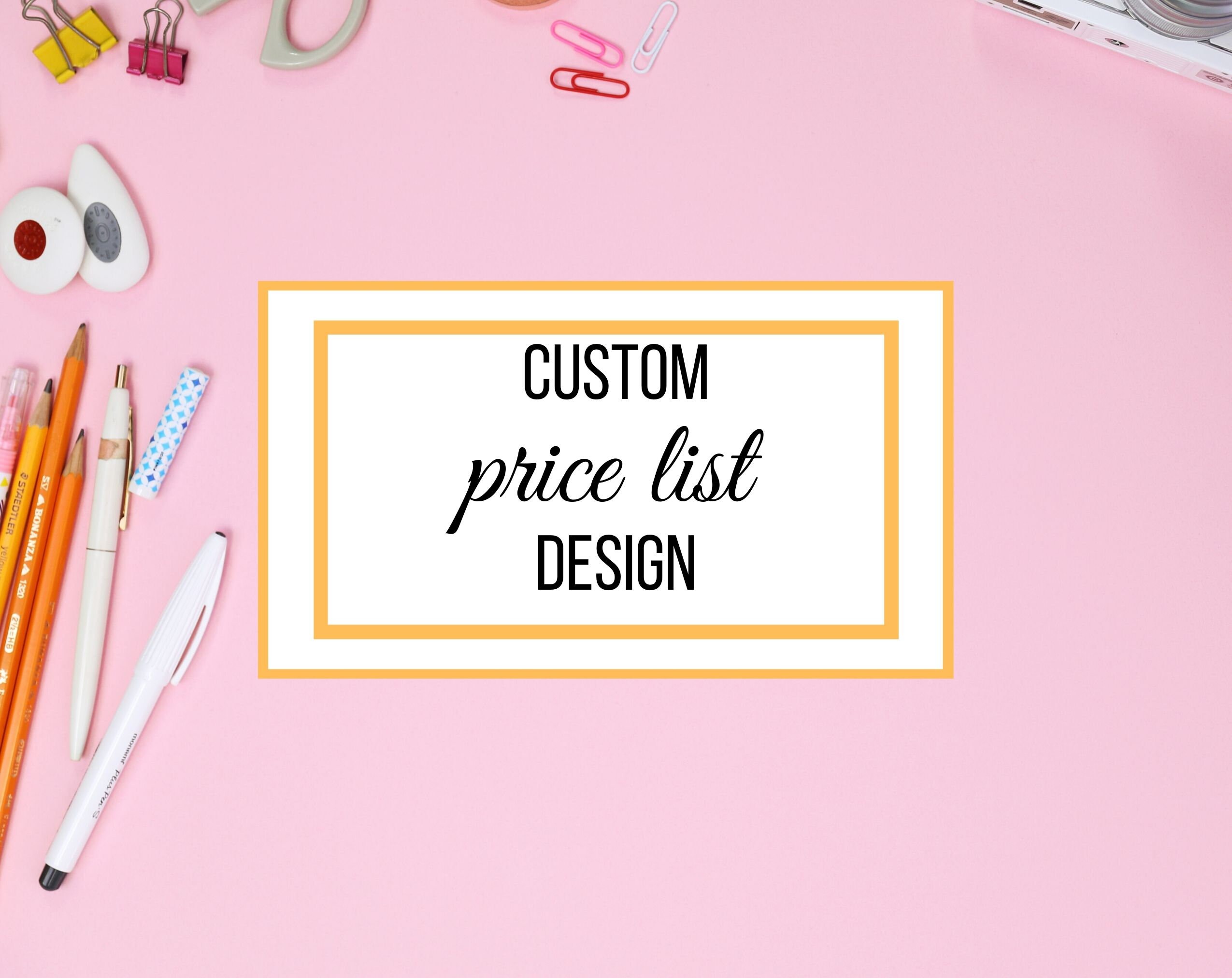 Custom Price List Designluxury Price List Logo Design Etsy