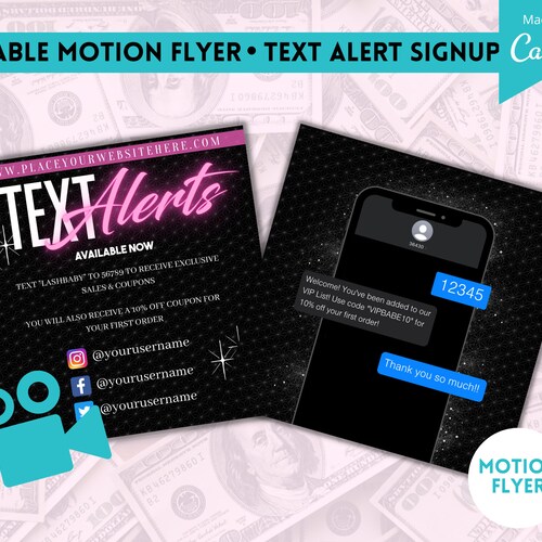Text Alerts Template Editable Flyer Template Canva Template Etsy Text Alerts Template Editable Flyer Template Canva Template Etsy