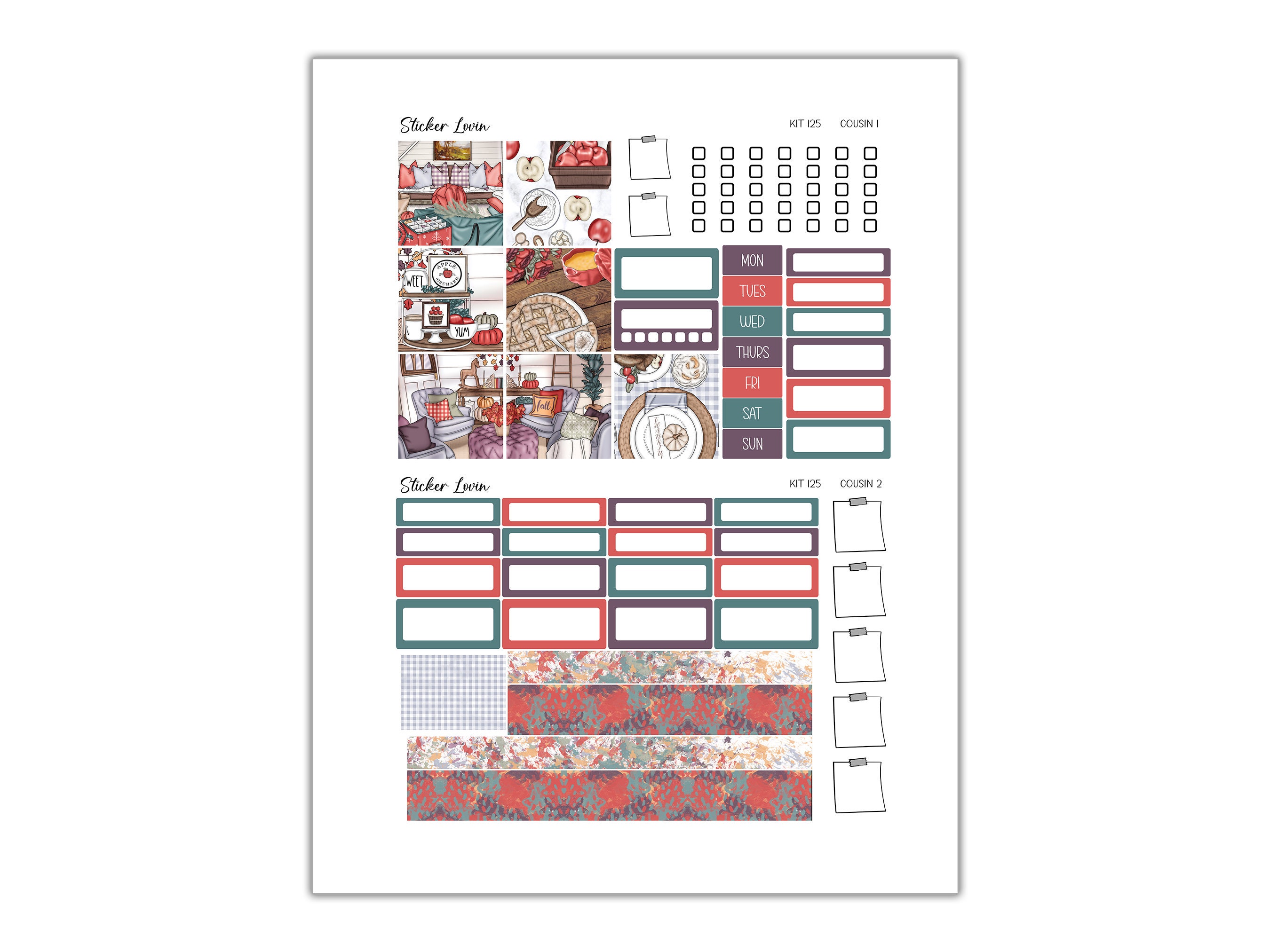 Printable Hobonichi Cousin Weekly Kit // Printable Planner Stickers ...
