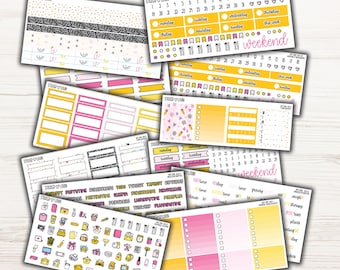 Back to School Weekly Planner Sticker Kit – Vertical 7x9 Layout