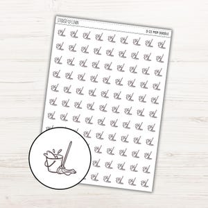 Mop Floors Doodle Icon Planner Stickers / Functional Planner Stickers / Planner Stickers / Icon Stickers / Doodle Stickers