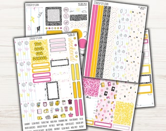 Back to School Weekly Sticker Kit - Weekly Planner Sticker Kit - 7x9 Vertical Kit - 7x9 Weekly Kit