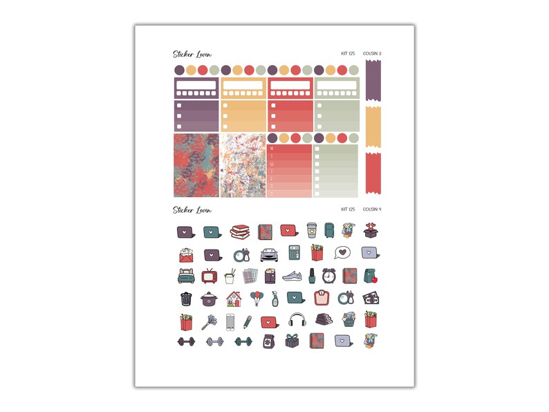 Printable Hobonichi Cousin Weekly Kit // Printable Planner Stickers ...