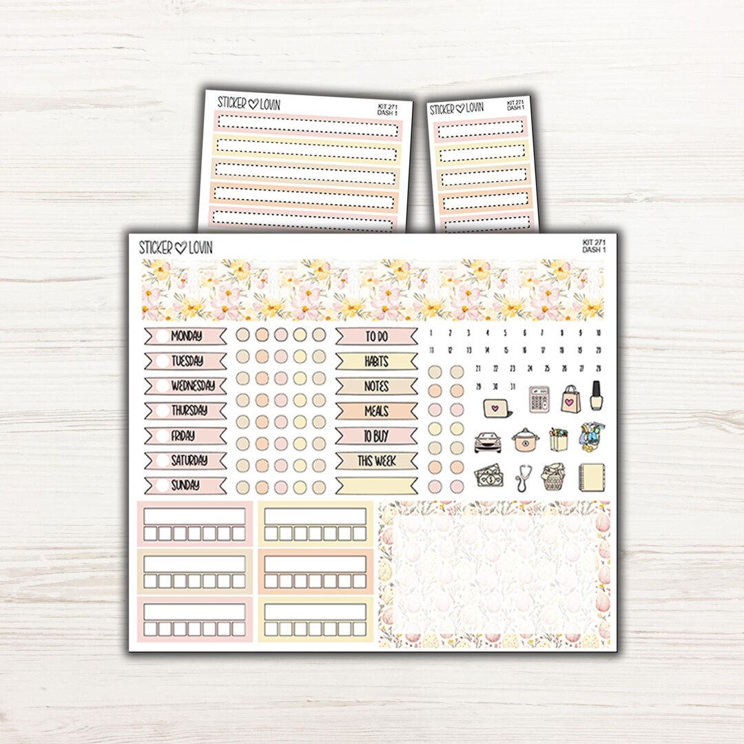 Rustic Easter Dashboard Weekly Sticker Kit - Weekly Planner Sticker Kit ...