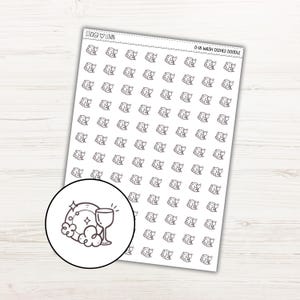 Dishes Doodle Icon Planner Stickers / Functional Planner Stickers / Planner Stickers / Icon Stickers / Doodle Stickers