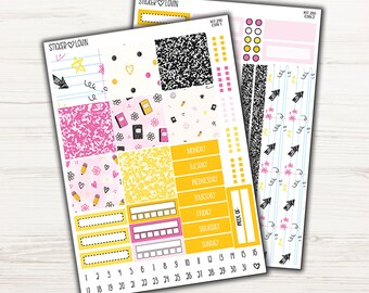 Back to School Cousin Weekly and Daily Sticker Kit - Weekly Planner Sticker Kit - Cousin Kit - Cousin Weekly Kit