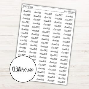 Clean House Mixed Script Planner Stickers / Script Planner Sticker / Functional Planner Sticker
