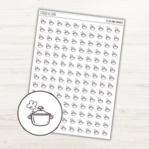 Pot Doodle Icon Planner Stickers / Functional Planner Stickers / Planner Stickers / Icon Stickers / Doodle Stickers