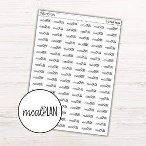 Meal Plan Mixed Script Planner Stickers / Script Planner Sticker / Functional Planner Sticker
