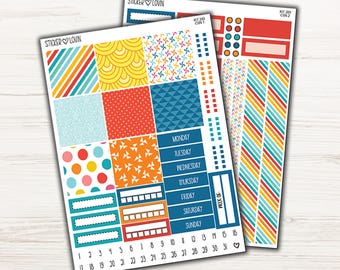 Summer Days Cousin Weekly and Daily Sticker Kit - Weekly Planner Sticker Kit - Cousin Kit - Cousin Weekly Kit