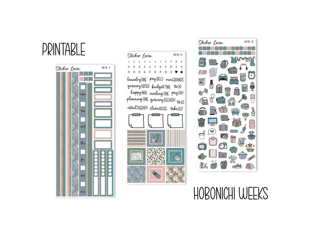 Printable Hobonichi Weeks Weekly Kit // Printable Planner Stickers ...