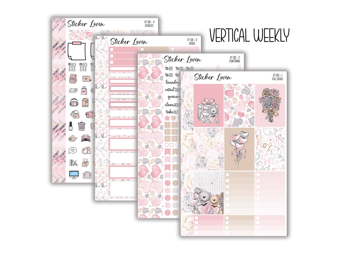 Printable Vertical Weekly Kit // Printable Planner Stickers // Instant ...