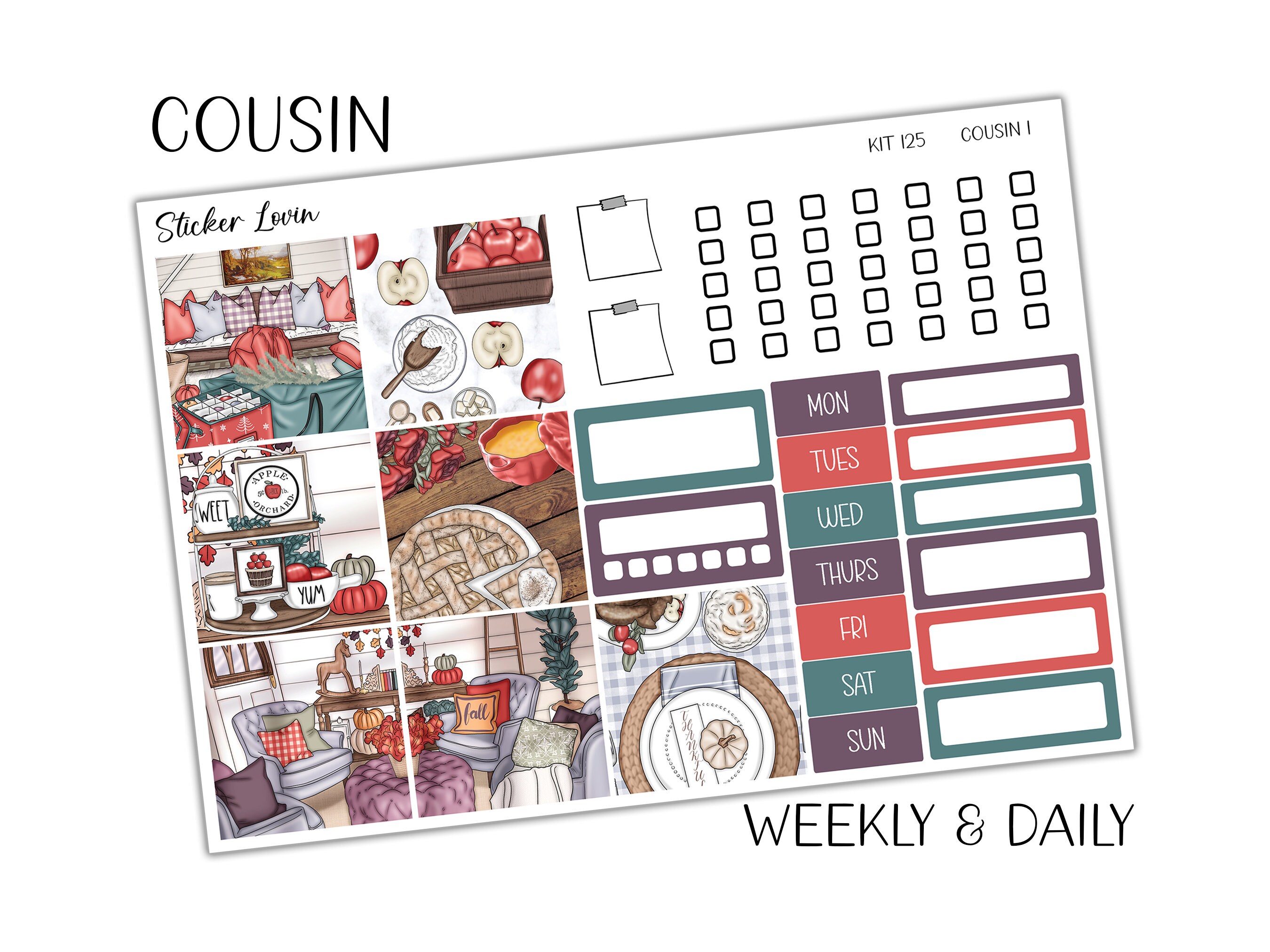 Printable Hobonichi Cousin Weekly Kit // Printable Planner Stickers ...