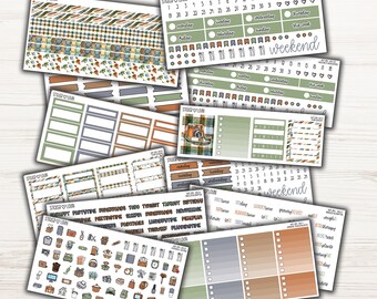 Autumn Voyage Weekly Planner Sticker Kit – Vertical 7x9 Layout