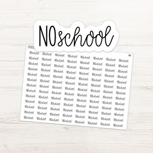 89 - No School Stickers Mixed Script Planner Stickers / Script Sticker / Funktionaler Planner Sticker